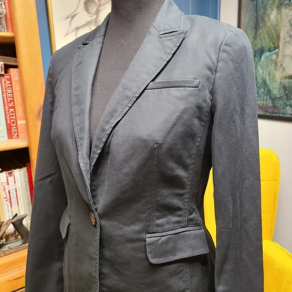 Banana Republic Blazer Size 6 Navy Blue - Picture 2 of 8